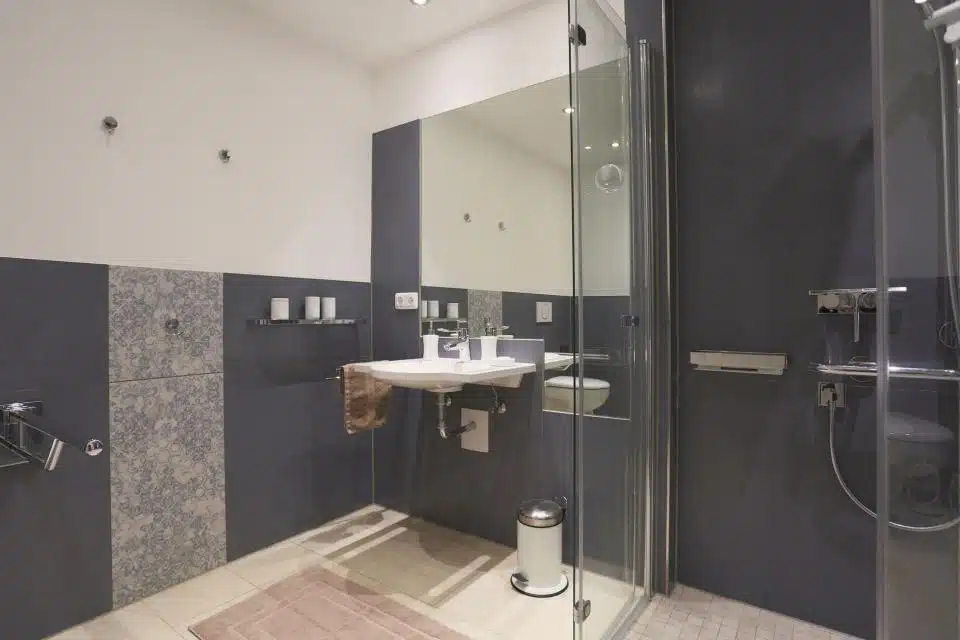 Badezimmer im Apartment Seppi