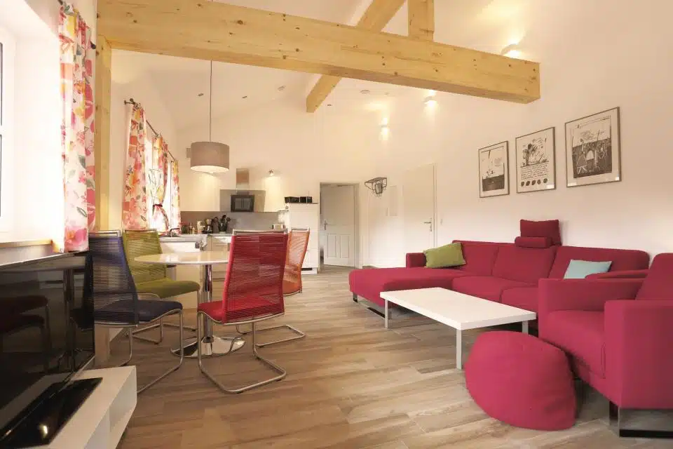 Wohnbereich im Apartment Hiase